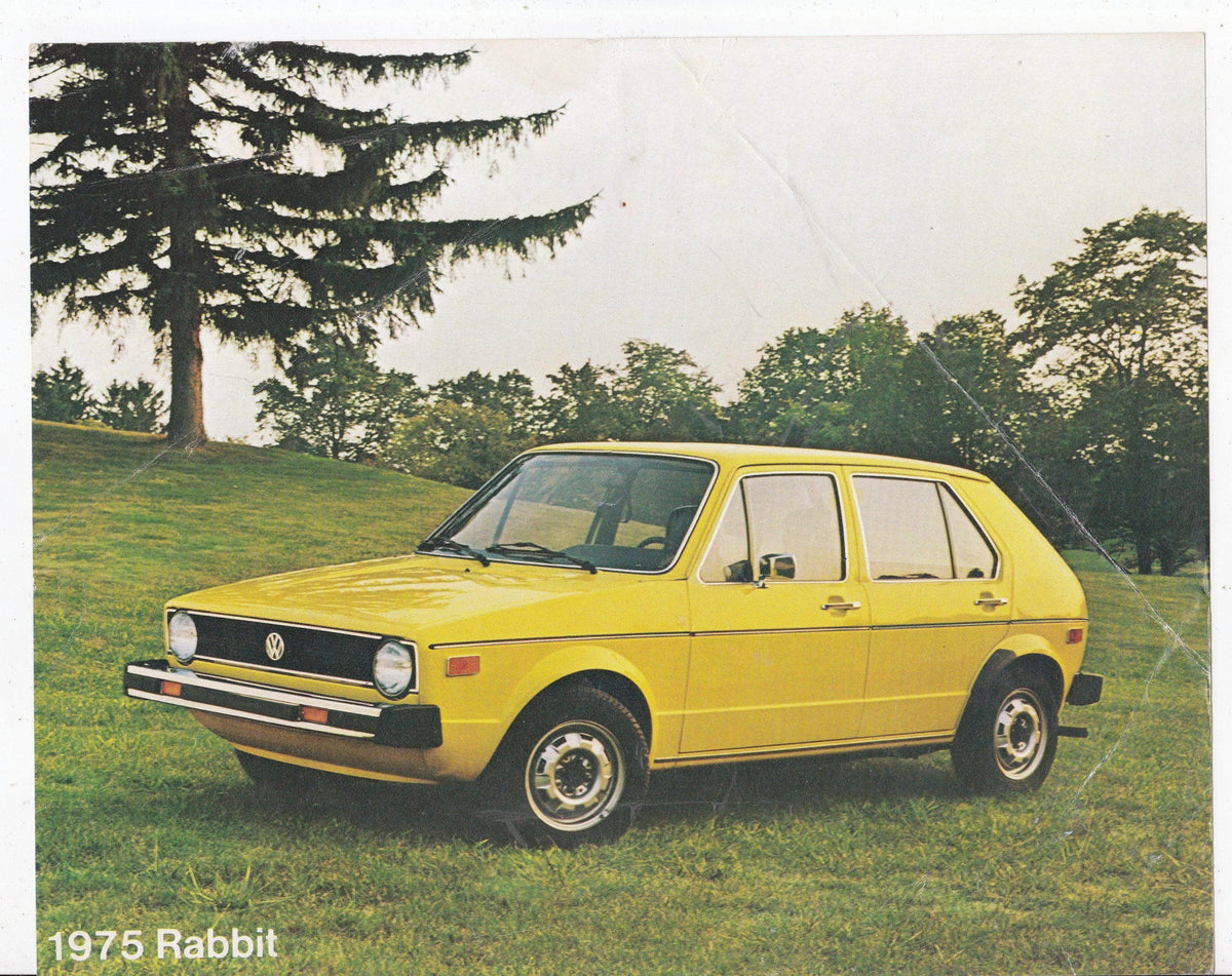Volskwagon Rabbit Volkswagen 1975 VW Rabbit Auto Sales Brochure – TulipStuff