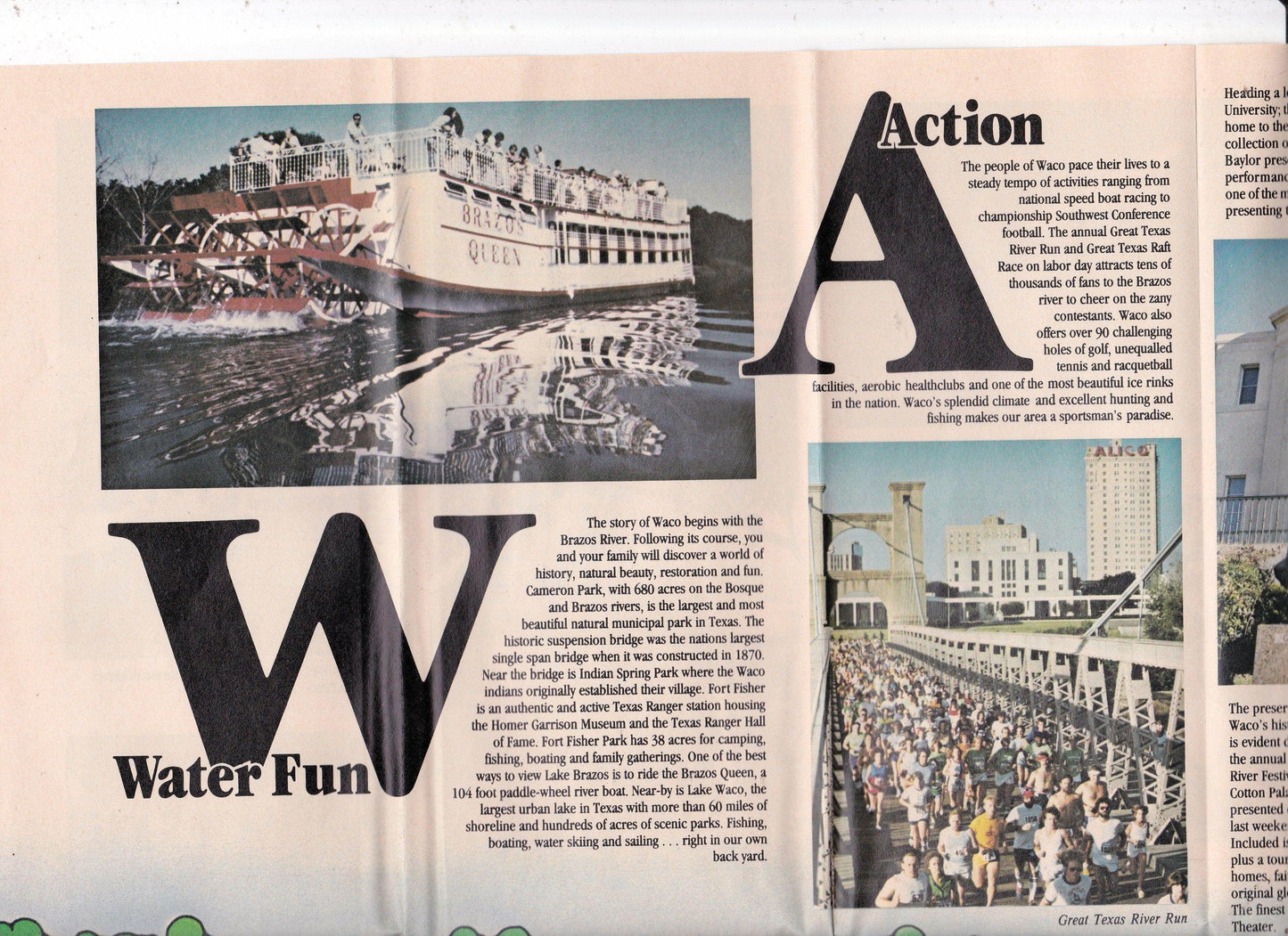 Waco A Texas Adventure 1982 Travel Brochure - TulipStuff