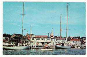 Waterfront Harbor Port O'Call Marina Newport Rhode Island 1950's - TulipStuff