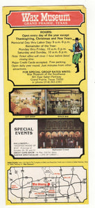 Wax Museum of the Southwest Grand Prairie Texas 1982 Brochure - TulipStuff