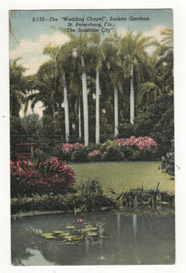 Wedding Chapel St Petersburg Florida Linen Postcard 1951 - TulipStuff