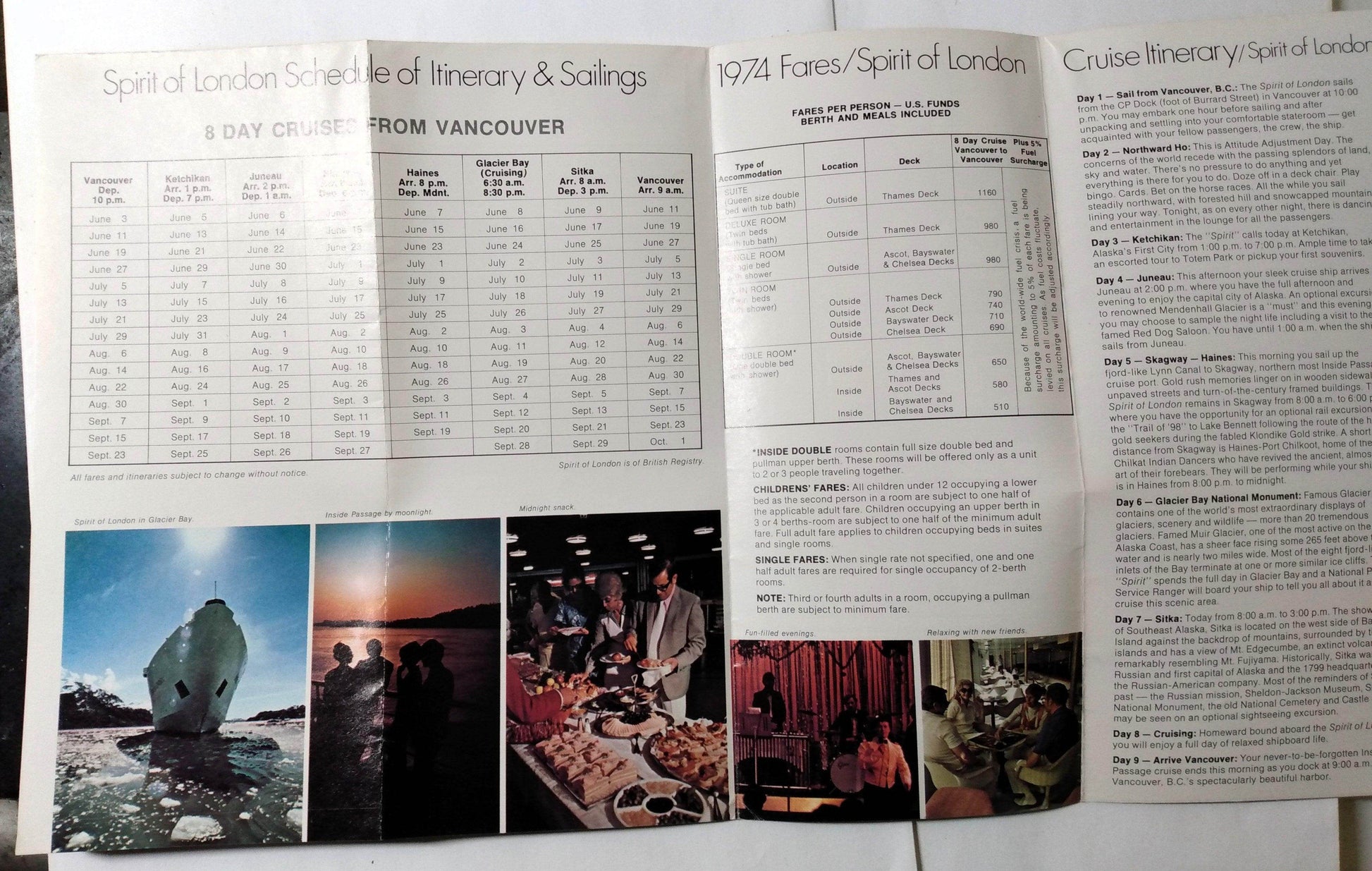 Westours mv West Star Spirit of London Alaska Cruise Brochure 1974 - TulipStuff