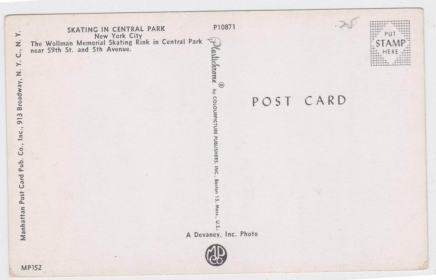 Wollman Memorial Ice Skating Rink Central Park New York City 1959 - TulipStuff