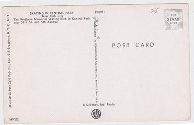 Wollman Memorial Ice Skating Rink Central Park New York City 1959 - TulipStuff