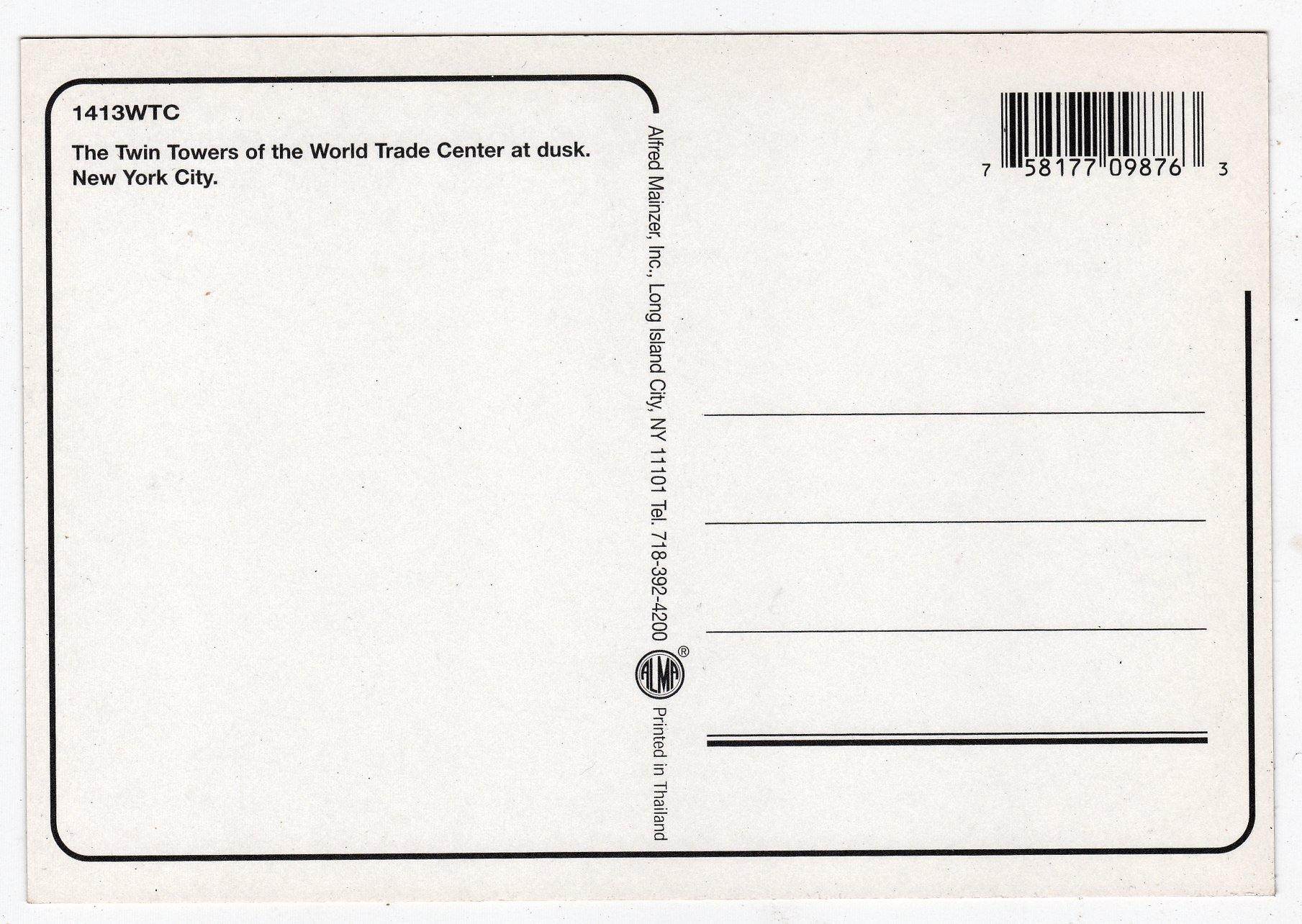 World Trade Center Twin Towers New York City At Dusk Late 1990's - TulipStuff