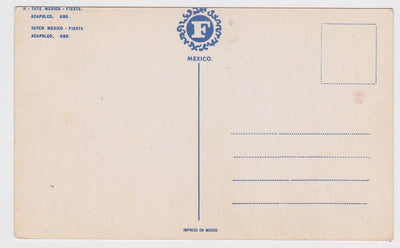 Yate Fiesta Harbor Cruise Ship Acapulco Mexico Postcard 1950's - TulipStuff