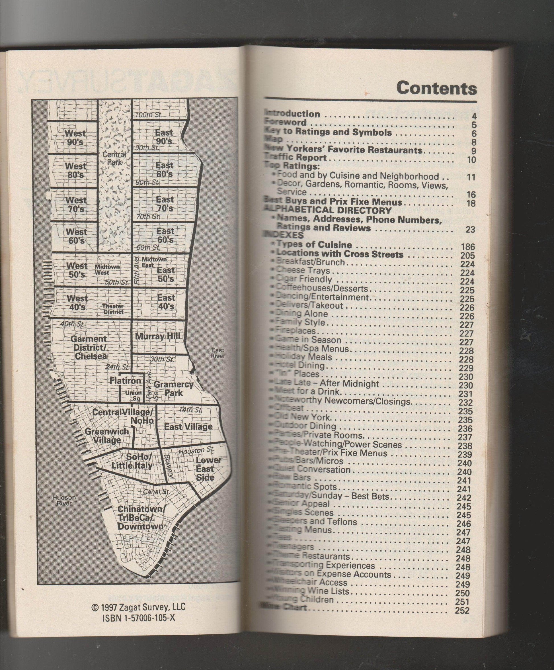 Zagat Survey New York City Restaurants 1998 - TulipStuff
